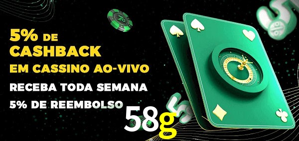 Promoções do cassino ao Vivo 58g